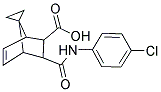3-{[(4-CHLOROPHENYL)AMINO]CARBONYL}SPIRO[BICYCLO[2.2.1]HEPTANE-7,1'-CYCLOPROPANE]-5-ENE-2-CARBOXYLIC ACID Structure