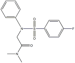 2-((4-氟代-N-苯基苯基)磺酰胺)-N,N-二甲基乙酰胺, 2260-95-9, 結構式