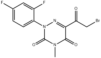 6-(2-BROMOACETYL)-2-(2,4-DIFLUOROPHENYL)-4-METHYL-1,2,4-TRIAZINE-3,5(2H,4H)-DIONE Struktur