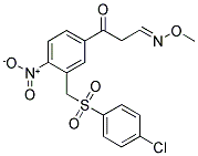 3-(3-([(4-CHLOROPHENYL)SULFONYL]METHYL)-4-NITROPHENYL)-3-OXOPROPANAL O-METHYLOXIME Struktur