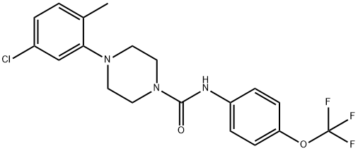 (4-(5-CHLORO-2-METHYLPHENYL)PIPERAZINYL)-N-(4-(TRIFLUOROMETHOXY)PHENYL)FORMAMIDE Structure