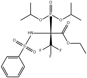 ETHYL 2-(DIISOPROPOXYPHOSPHORYL)-3,3,3-TRIFLUORO-2-[(PHENYLSULFONYL)AMINO]PROPANOATE Struktur