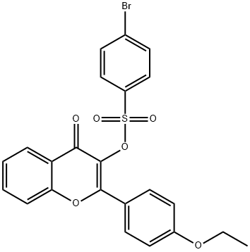 2-(4-ETHOXYPHENYL)-4-OXO-4H-CHROMEN-3-YL 4-BROMOBENZENESULFONATE Structure