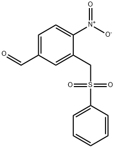 4-NITRO-3-[(PHENYLSULFONYL)METHYL]BENZENECARBALDEHYDE Struktur