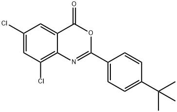 2-[4-(TERT-BUTYL)PHENYL]-6,8-DICHLORO-4H-3,1-BENZOXAZIN-4-ONE Struktur