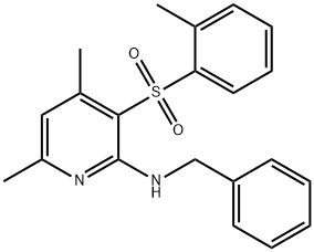 N-BENZYL-4,6-DIMETHYL-3-[(2-METHYLPHENYL)SULFONYL]-2-PYRIDINAMINE Struktur