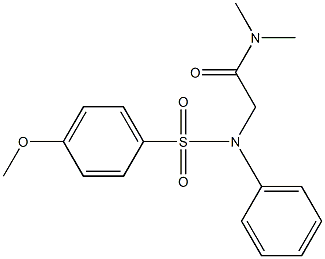 2-([(4-METHOXYPHENYL)SULFONYL]ANILINO)-N,N-DIMETHYLACETAMIDE Struktur