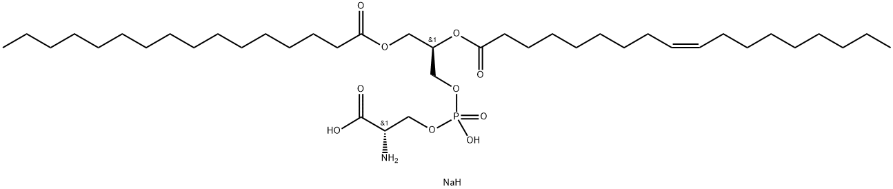 1-PALMITOYL-2-OLEOYL-SN-GLYCERO-3-[PHOSPHO-L-SERINE](SODIUM SALT) Struktur