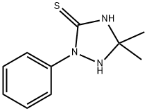 5,5-DIMETHYL-2-PHENYL-1,2,4-TRIAZOLANE-3-THIONE Struktur