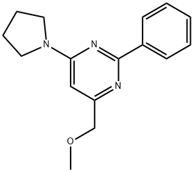 4-(METHOXYMETHYL)-2-PHENYL-6-(1-PYRROLIDINYL)PYRIMIDINE Struktur