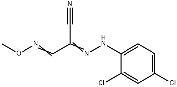 2-[2-(2,4-DICHLOROPHENYL)HYDRAZONO]-3-(METHOXYIMINO)PROPANENITRILE Struktur
