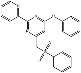 4-PHENOXY-6-[(PHENYLSULFONYL)METHYL]-2-(2-PYRIDINYL)PYRIMIDINE Struktur
