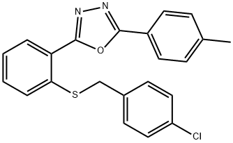 2-(2-[(4-CHLOROBENZYL)SULFANYL]PHENYL)-5-(4-METHYLPHENYL)-1,3,4-OXADIAZOLE Struktur