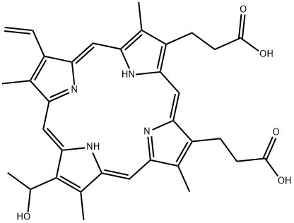 DEUTEROPORPHYRIN IX 2,4 (4,2) HYDROXYETHYL VINYL Struktur