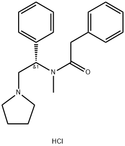 N-METHYL-N-[(1S)-1-PHENYL-2-(1-PYRROLIDINYL) ETHYL]PHENYLACETAMIDE HYDROCHLORIDE Struktur