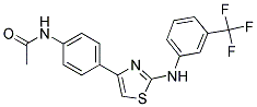N-(4-(4-((3-(TRIFLUOROMETHYL)PHENYL)AMINO)-3,5-THIAZOLYL)PHENYL)ETHANAMIDE Structure