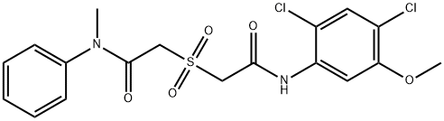 2-([2-(2,4-DICHLORO-5-METHOXYANILINO)-2-OXOETHYL]SULFONYL)-N-METHYL-N-PHENYLACETAMIDE Struktur