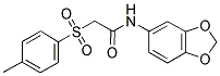 N-BENZO[3,4-D]1,3-DIOXOLEN-5-YL-2-((4-METHYLPHENYL)SULFONYL)ETHANAMIDE Struktur
