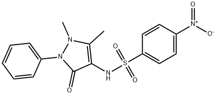 2,3-DIMETHYL-4-(((4-NITROPHENYL)SULFONYL)AMINO)-1-PHENYL-3-PYRAZOLIN-5-ONE|
