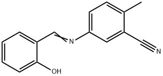 5-([(2-HYDROXYPHENYL)METHYLENE]AMINO)-2-METHYLBENZENECARBONITRILE Struktur