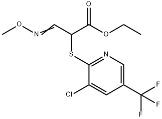 ETHYL 2-([3-CHLORO-5-(TRIFLUOROMETHYL)-2-PYRIDINYL]SULFANYL)-3-(METHOXYIMINO)PROPANOATE Struktur