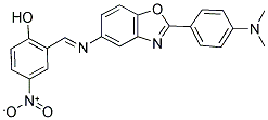 2-([2-(4-DIMETHYLAMINO-PHENYL)-BENZOOXAZOL-5-YL-IMINO]-METHYL)-4-NITRO-PHENOL Struktur