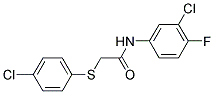 N-(3-CHLORO-4-FLUOROPHENYL)-2-[(4-CHLOROPHENYL)SULFANYL]ACETAMIDE Struktur
