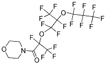 2,3,3,3-TETRAFLUORO-2-[1,1,2,3,3,3-HEXAFLUORO-2-(1,1,2,2,3,3,3-HEPTAFLUOROPROPOXY)PROPOXY]-1-MORPHOLINOPROPAN-1-ONE Struktur