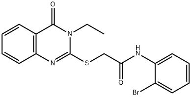 N-(2-BROMOPHENYL)-2-[(3-ETHYL-4-OXO-3,4-DIHYDRO-2-QUINAZOLINYL)SULFANYL]ACETAMIDE Struktur