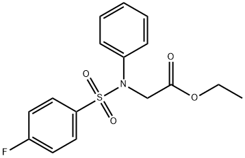 ETHYL 2-([(4-FLUOROPHENYL)SULFONYL]ANILINO)ACETATE Struktur