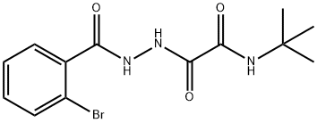 2-[2-(2-BROMOBENZOYL)HYDRAZINO]-N-(TERT-BUTYL)-2-OXOACETAMIDE Struktur