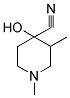 4-HYDROXY-1,3-DIMETHYL-4-PIPERIDINECARBONITRILE Struktur