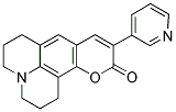 2,3,5,6-1H,4H-TETRAHYDRO-9-(3-PYRIDYL)QUINOLIZINO[9,9A,1-GH]COUMARIN Struktur