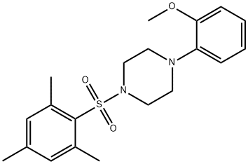 4-(2-METHOXYPHENYL)-1-((2,4,6-TRIMETHYLPHENYL)SULFONYL)PIPERAZINE Struktur