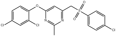 4-([(4-CHLOROPHENYL)SULFONYL]METHYL)-6-(2,4-DICHLOROPHENOXY)-2-METHYLPYRIMIDINE Structure