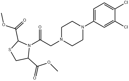 DIMETHYL 3-(2-[4-(3,4-DICHLOROPHENYL)PIPERAZINO]ACETYL)-1,3-THIAZOLANE-2,4-DICARBOXYLATE Struktur