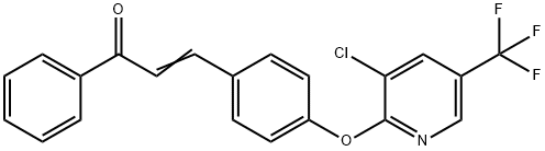3-(4-(3-CHLORO-5-(TRIFLUOROMETHYL)(2-PYRIDYLOXY))PHENYL)-1-PHENYLPROP-2-EN-1-ONE Structure