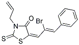 (5E)-3-ALLYL-5-[(2Z)-2-BROMO-3-PHENYLPROP-2-ENYLIDENE]-2-THIOXO-1,3-THIAZOLIDIN-4-ONE Struktur