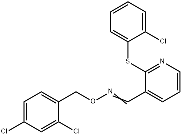 2-[(2-CHLOROPHENYL)SULFANYL]NICOTINALDEHYDE O-(2,4-DICHLOROBENZYL)OXIME Structure