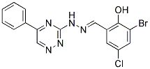 3-BROMO-5-CHLORO-2-HYDROXYBENZALDEHYDE (5-PHENYL-1,2,4-TRIAZIN-3-YL)HYDRAZONE Struktur