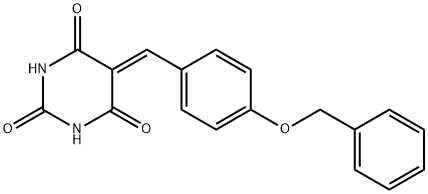 5-([4-(BENZYLOXY)PHENYL]METHYLENE)-2,4,6(1H,3H,5H)-PYRIMIDINETRIONE Struktur