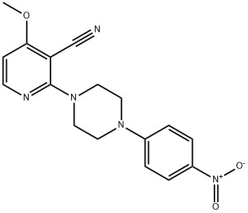 4-METHOXY-2-[4-(4-NITROPHENYL)PIPERAZINO]NICOTINONITRILE Struktur