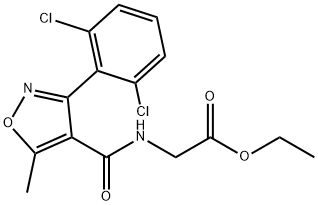 ETHYL 2-(([3-(2,6-DICHLOROPHENYL)-5-METHYL-4-ISOXAZOLYL]CARBONYL)AMINO)ACETATE Struktur