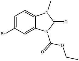 ETHYL 6-BROMO-3-METHYL-2-OXO-2,3-DIHYDRO-1H-1,3-BENZIMIDAZOLE-1-CARBOXYLATE Struktur