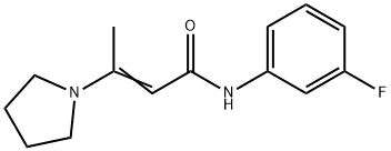 N-(3-FLUOROPHENYL)-3-(1-PYRROLIDINYL)-2-BUTENAMIDE Structure