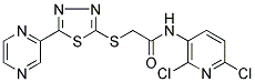 N1-(2,6-DICHLORO-3-PYRIDYL)-2-[(5-PYRAZIN-2-YL-1,3,4-THIADIAZOL-2-YL)THIO]ACETAMIDE Struktur