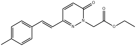 ETHYL 2-[3-(4-METHYLSTYRYL)-6-OXO-1(6H)-PYRIDAZINYL]ACETATE Structure