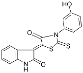 (3Z)-3-[3-(3-HYDROXYPHENYL)-4-OXO-2-THIOXO-1,3-THIAZOLIDIN-5-YLIDENE]-1,3-DIHYDRO-2H-INDOL-2-ONE