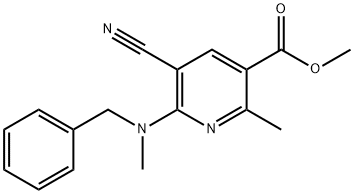 METHYL 6-[BENZYL(METHYL)AMINO]-5-CYANO-2-METHYLNICOTINATE Struktur