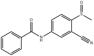 N-[3-CYANO-4-(METHYLSULFINYL)PHENYL]BENZENECARBOXAMIDE Struktur